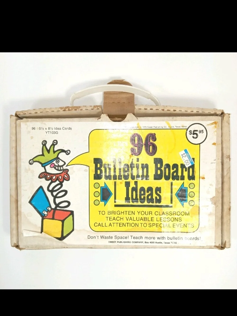 Vintage 96 Bulletin Board Ideas Cards -70s/80s Classroom Display Kit